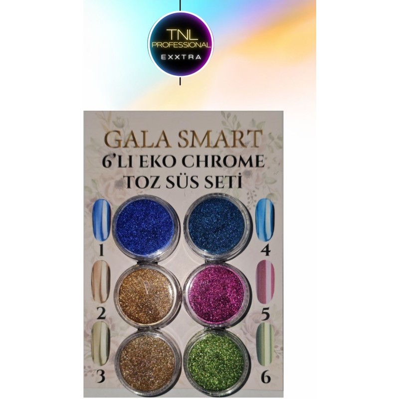 Gala Smart Krom Toz Chrome Tozu Kalıcı Oje Protez Tırnak Nail Art Süsleme