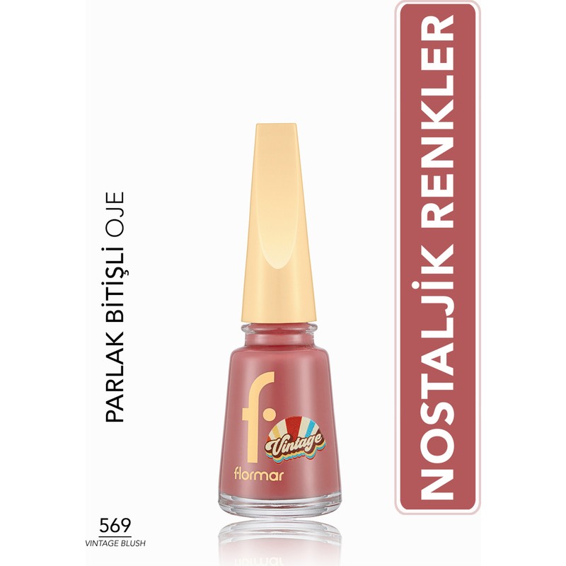 Flormar Vintage Romance Yüksek Pigmentli & Parlak Bitişli Oje (569 Vintage Blush) 8682536097673