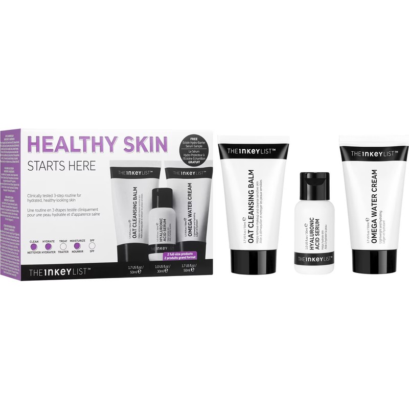 The Inkey List Healthy Skin Starts Here - Nemlendirici Bakım Seti 50 ml + 30 ml + 50 ml + 2 ml