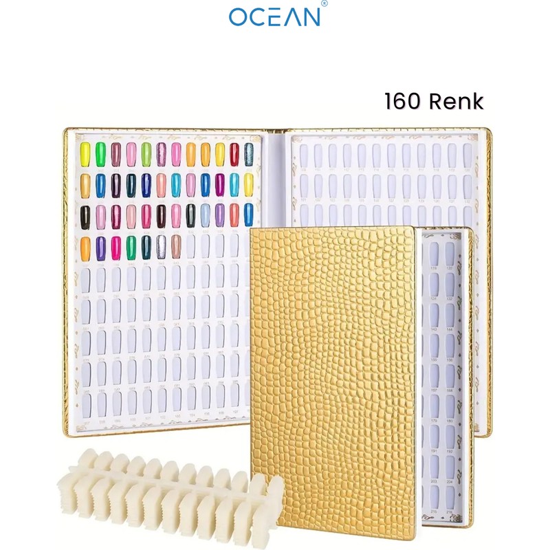 Ocean Kitap Kartela Kalıcı Oje Kitap Renk Kartelası & İç Tırnak Seti