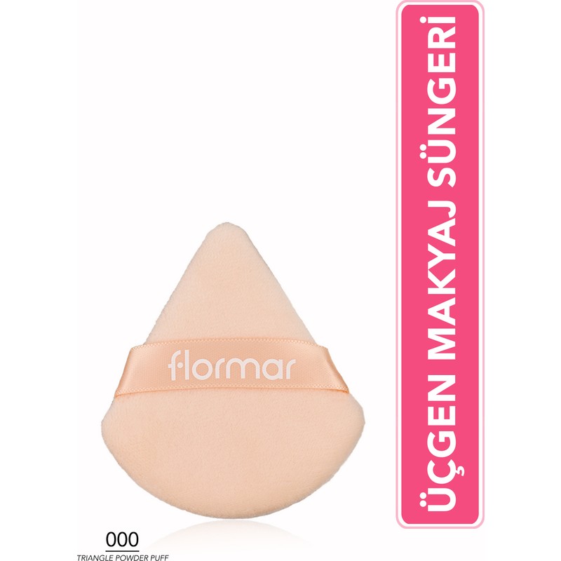Flormar Üçgen Yumuşak Pamuksu Dokulu Makyaj Süngeri Beyaz Renk ile Doğal Görünüm Sağlar