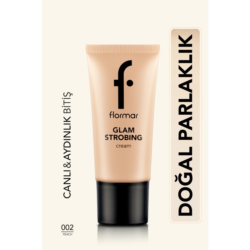Flormar Glam Strobing Işıltılı Görünüm Veren Kremsi Dokulu Makyaj Bazı (002 Peach) 8690604645916