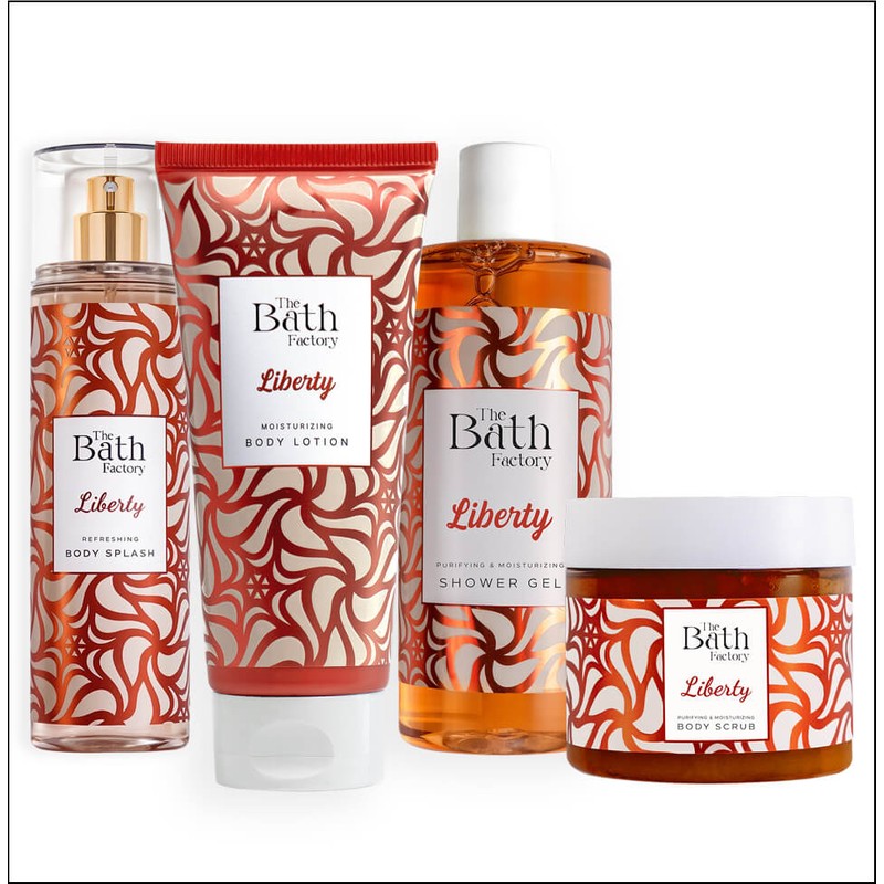 The Bath Factory Liberty Cilt Bakım Seti 4 Adet Tüm Cilt Tipleri İçin Duş Jeli Vücut Ürünleri