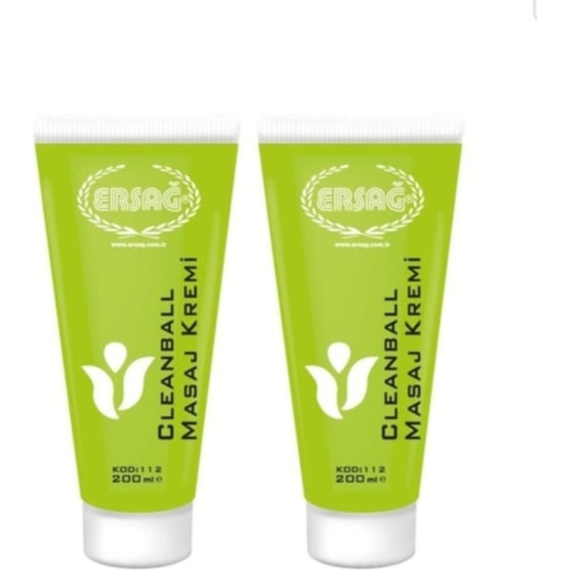 Ersağ Cleanball Masaj Kremi 2 Adet 200 ml