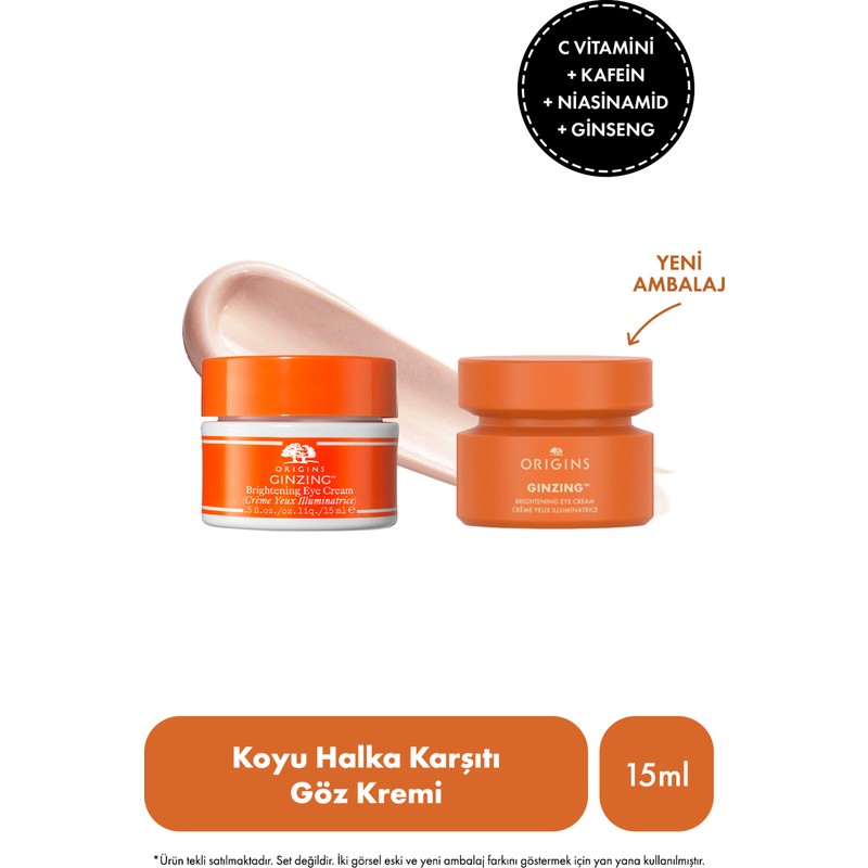 Origins C Vitamini & Niasinamid Içeren Ginzing™ Canlandırıcı Göz Kremi 15 ml Warm