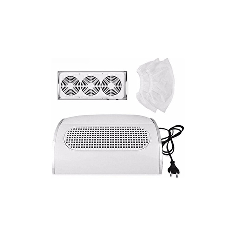 Nail Master 3 Motorlu Beyaz Protez Tırnak Toz Toplama Cihazı 40 Watt Özellikli 2 Adet Torba Dahil