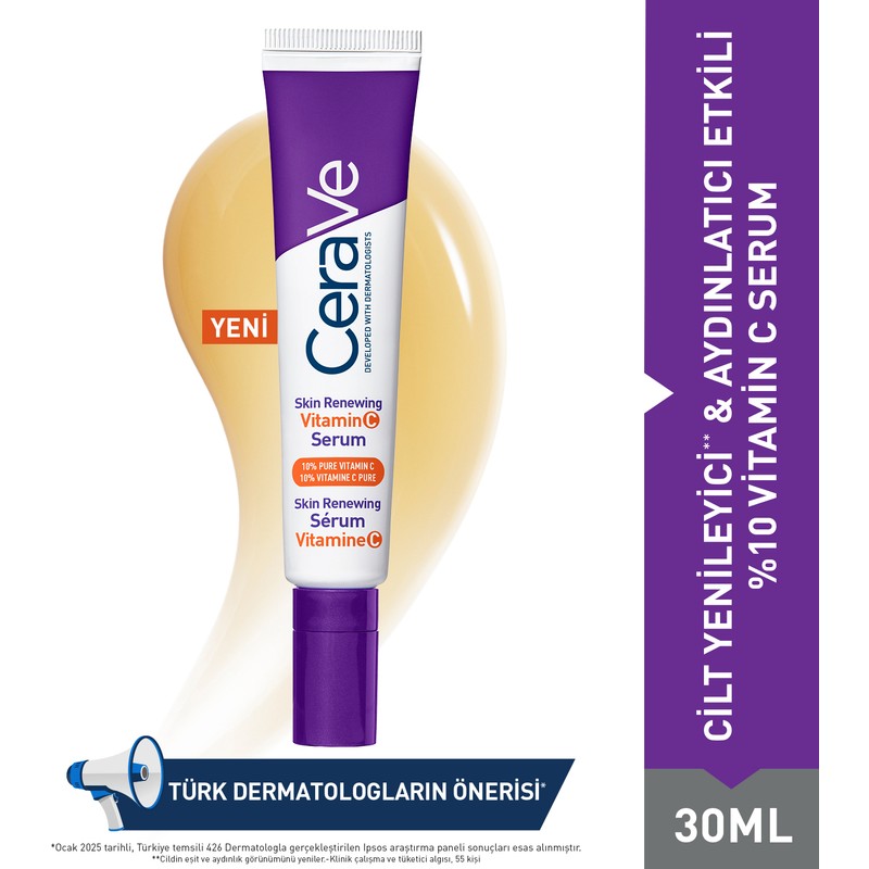 CeraVe Cilt Yenileyici Serum %10 C Vitamini 30 ml Normal Ciltler İçin Aydınlatıcı Etki