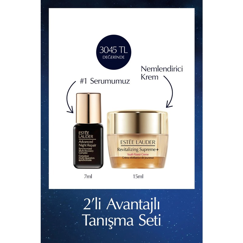 Estee Lauder Seyahat Boy Cilt Bakım Seti 2'li - Advanced Night Repair Serum 7ml Revitalizing Supreme Krem 15ml