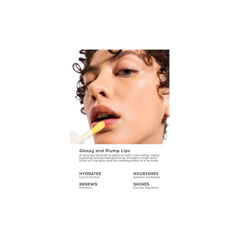 Mena Rise Cream Co. Dudak Parlatıcısı Nemlendirici Besleyici Lip Oil Gloss, Dudak Yağı Çarkıfelek Aromalı, E Vitamini
