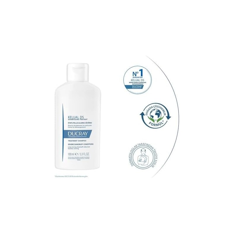 Mena Rise Ducray Kelual Ds Shampoo Kepeklenme ve Kaşıntı Karşıtı Şampuan 100ML