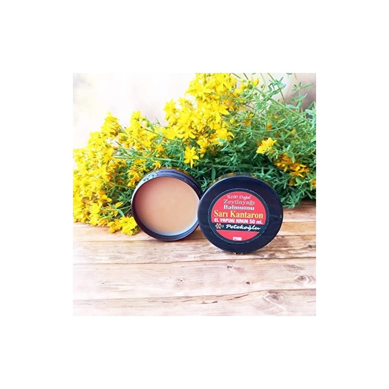 Mena Rise Petekoğlu (50ML) Elyapımı Sarı Kantaron Yağı Kremi Balmumu Zeytinyağı Kremi Merhemi Onarıcı Nemlendirici Krem