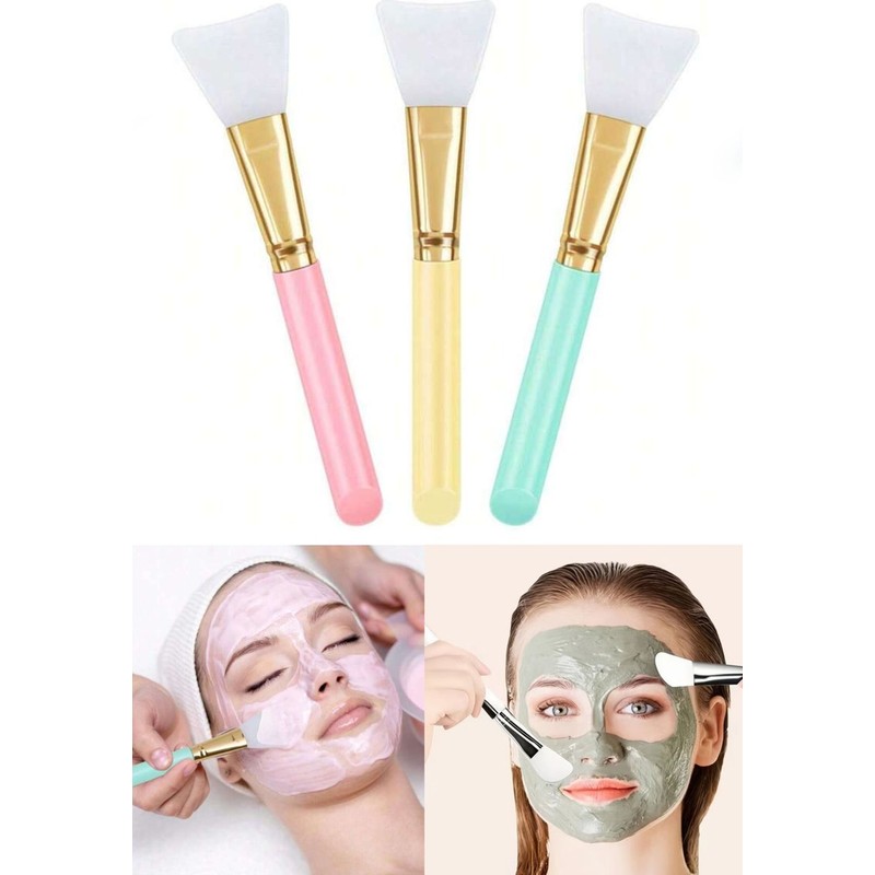 H&E Design 3'lü Renkli Silikon Maske Sürme Spatula Seti