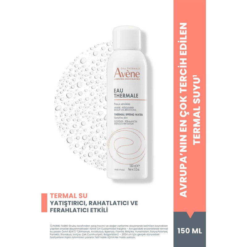 Avene 150 ml Termal Su Yatıştırıcı, Rahatlatıcı ve Ferahlatıcı Özellikleriyle Günlük Kullanıma Uygun