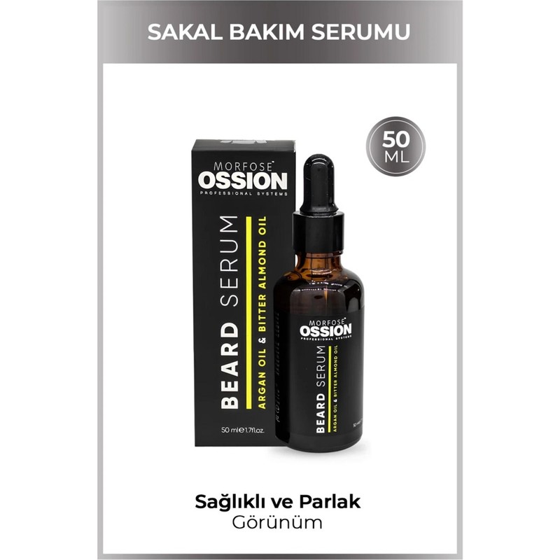 Morfose Ossıon Premium Barber Sakal Bakım Serumu 50 ML Yağ Formu ile Kaşıntıya Son Verir