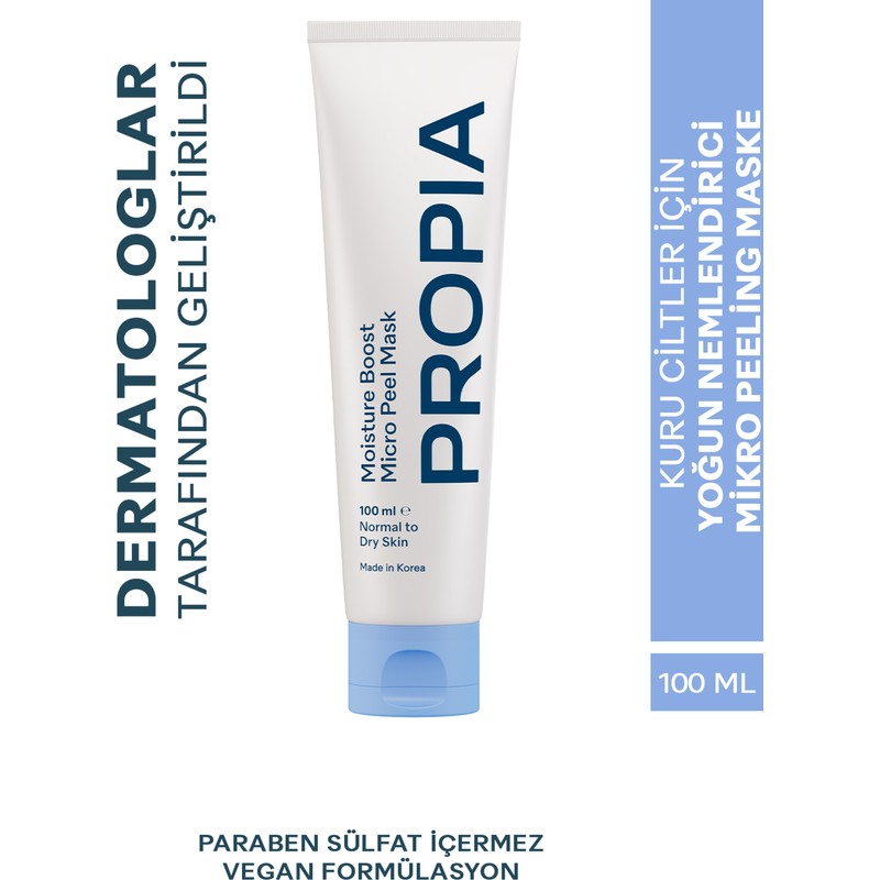 Propia Kuru ve Normal Ciltler Için Yoğun Nemlendirici Mikro Peeling Maske 100 ml