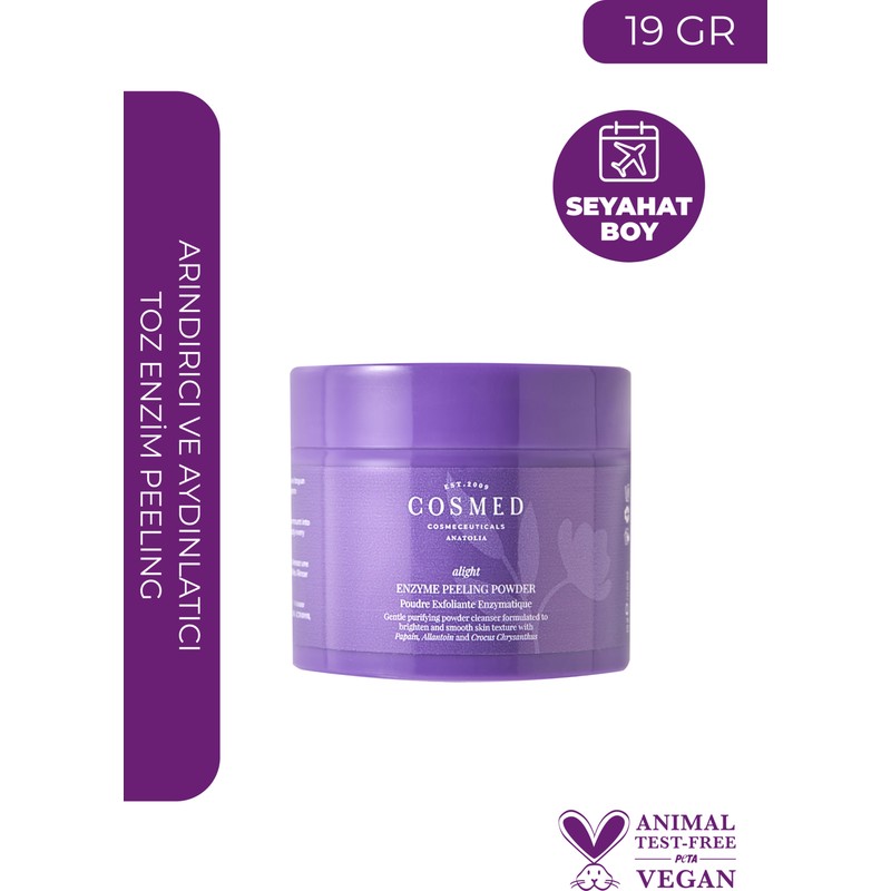 Cosmed Aydınlatıcı Ve Arındırıcı Toz Peeling 19 gr / Alight Enzim Peeling Powder