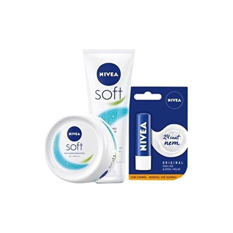 Nivea Soft Nemlendirici El Yüz Vücut Kremi 75ML+200ML Hacim Özellikleriyle Cildinizi Besler