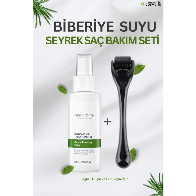 Dermotik Saç Oluşumuna Yardımcı Biberiye Suyu Seti Besleyici ve Dökülme Karşıtı 100 ml