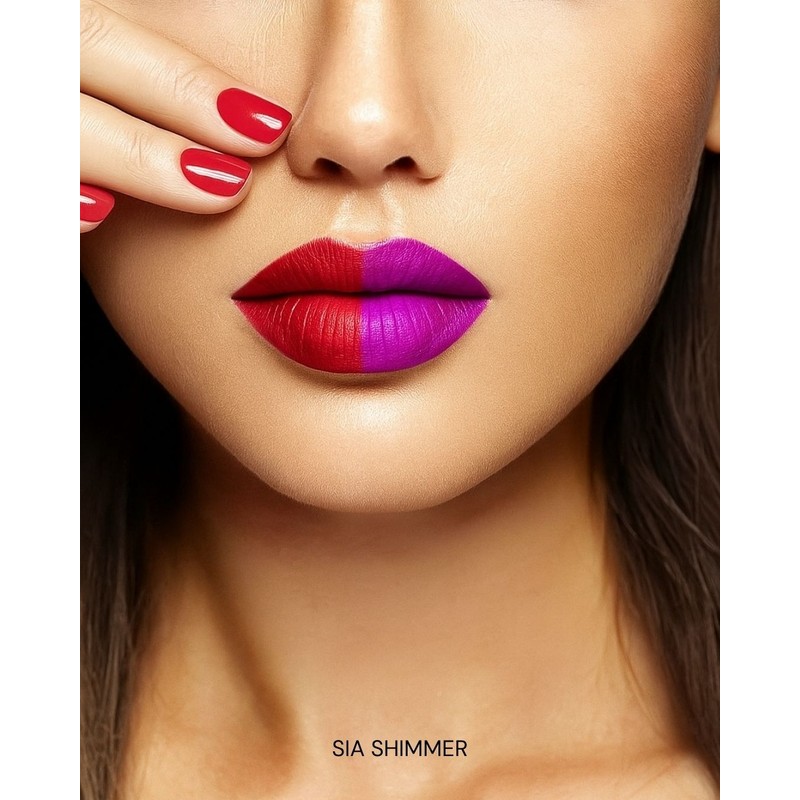 Sıa Shımmer Soyulabilen Ruj-Lip Tattoo-Çatlayan Ruj- (Sıcak Gül-Scarletbloom)