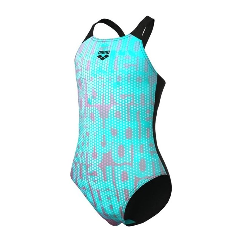 Arena Girl's Multi Colours Swimsuit V Back Kız Çocuk Yüzücü Mayo 009007509