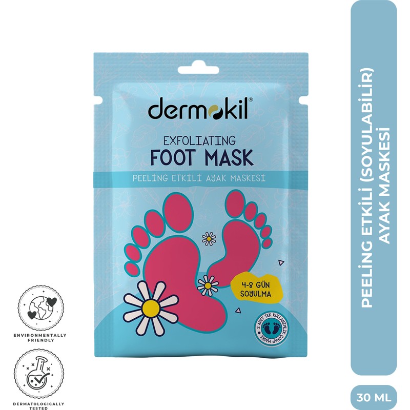 Dermokil Peeling Etkili Soyulabilir Ayak Maskesi 30 ml