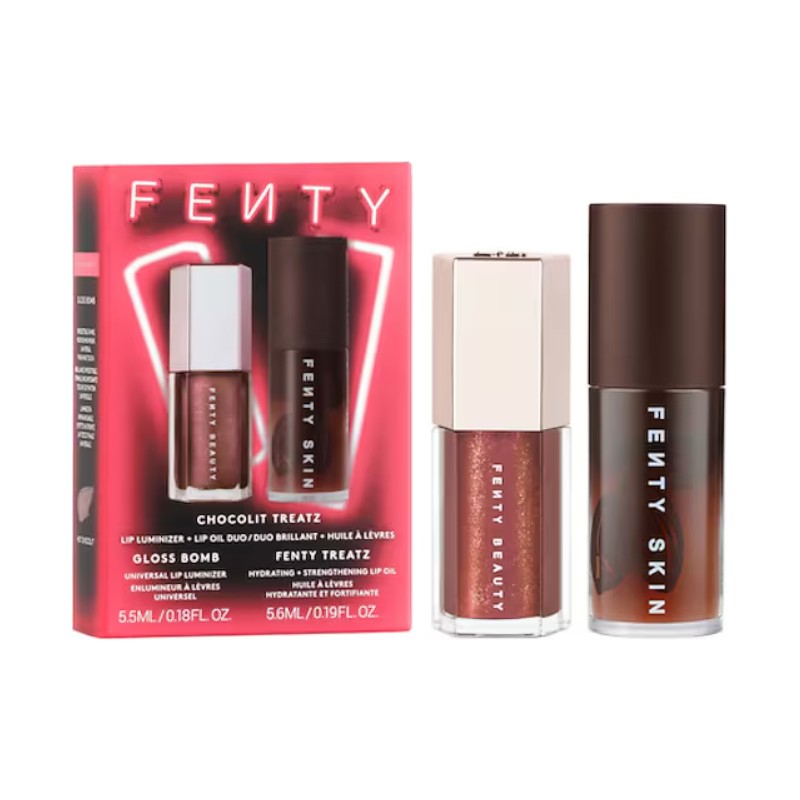 Fenty Skin Fenty Treatz Cacao + Gloss Bomb Mini Hot Chocolit - Makyaj Seti