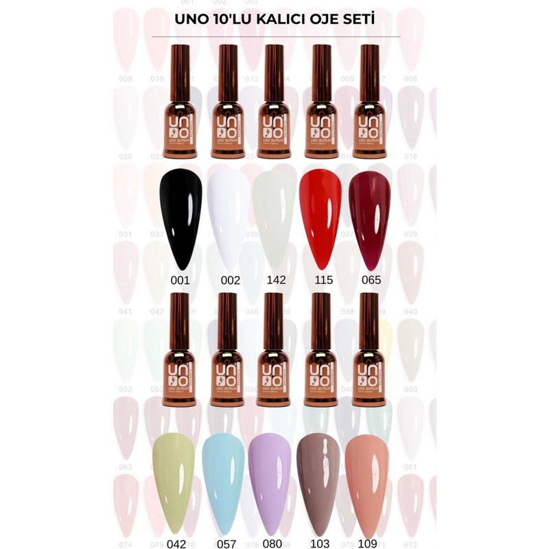 Qnail Professional Uno Kalıcı Oje 10'lu Set