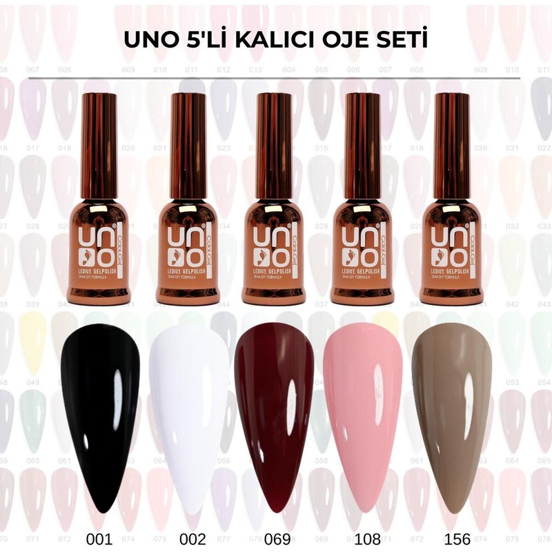 Qnail Professional Uno Kalıcı Oje 5'li Set