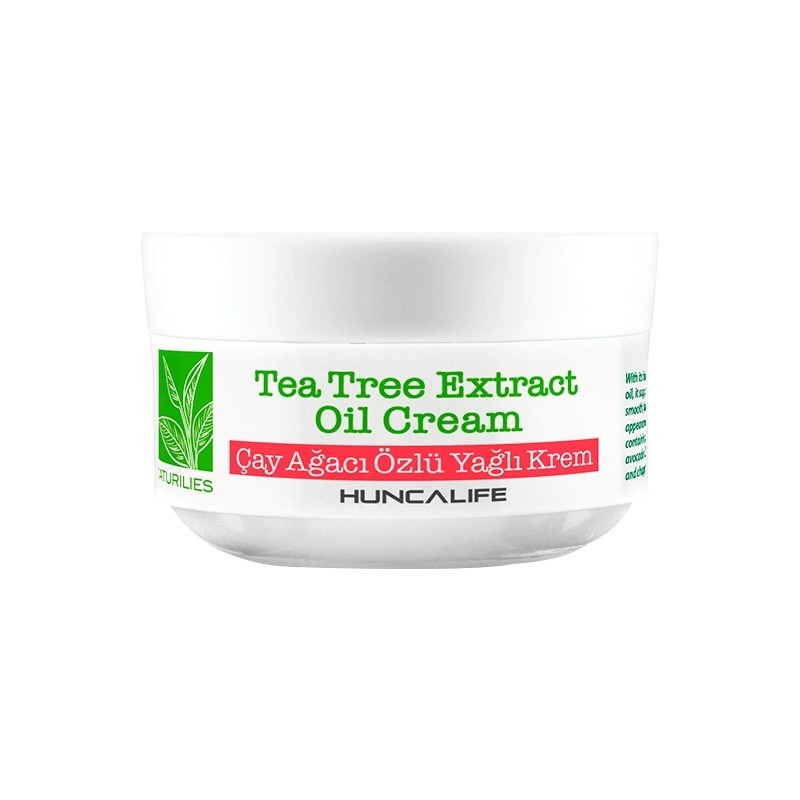 HUNCALIFE Naturilies Çay Ağacı Kremi 45 ml Tüm Ciltler İçin Akne Karşıtı Etkiyle Ferahlatıcı