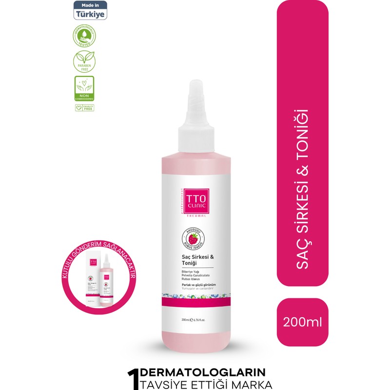 TTO Clinic Saç Sirkesi & Toniği – Biberiye Yağı ile Canlandırıcı Etki 200 ml