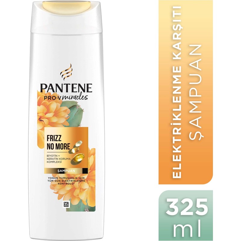 Pantene PRO-V MIRACLES Frizz No More Elektriklenme Karşıtı Şampuan Kuru ve Kıvırcık Saçlar İçin 325ML