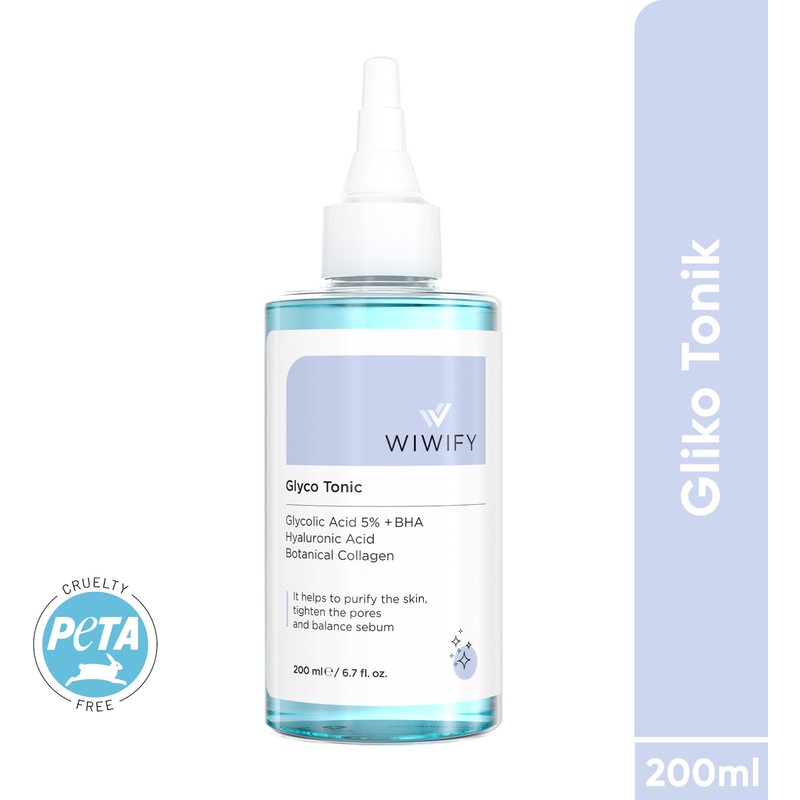Wiwify Arındırıcı Cilt Komedon Siyah Nokta Tonik (Glycolic Acid 5% Aha Bha)