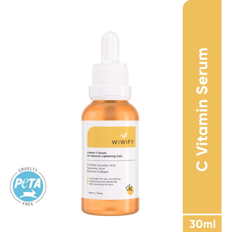 Wiwify C Vitamini ve Kolajenli Aydınlatıcı Leke Karşıtı Yüz Serumu – Tüm Cilt Tiplerine Uygun 30 ml