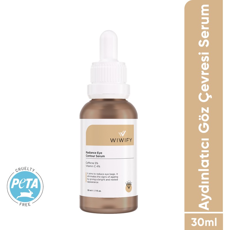 Wiwify Göz Altı Torbalanma, Koyu Halkalara Karşı Aydınlatıcı Göz Çevresi Serum (Caffeine%5+C Vitamini%4)