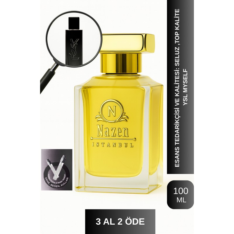 Nazen İstanbul Ysl Myself | Portakal - Bergamot - Misk - Amber | Işıltılı ve Iz Bırakan Erkek Extrait Parfüm