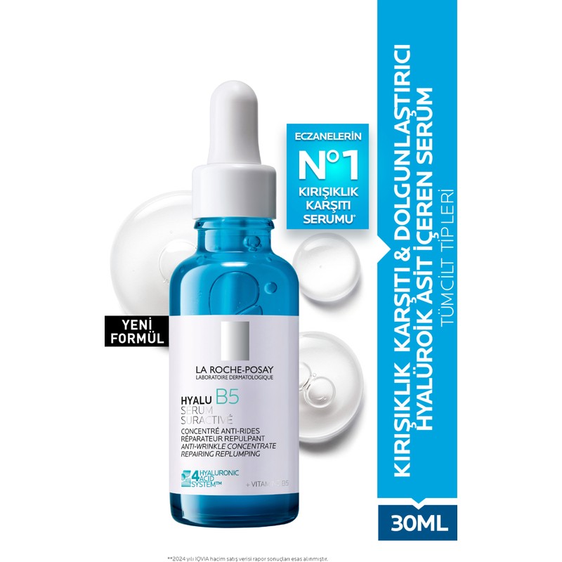 La Roche-Posay Hyalu B5 Dolgunlaştırıcı Serum 30 ml Hassas Ciltler İçin Hyaluronik Asit Etkisi