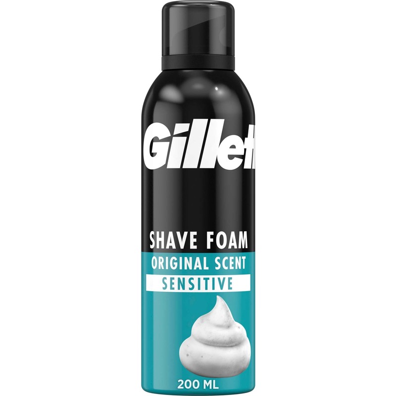 Gillette Hassas 200 ml Tıraş Köpüğü Cilt Koruyucu Özellikleri ile Ferahlatıcı Etki