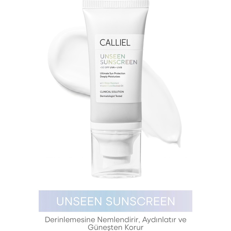 Calliel 50 SPF Görünmeyen Nemlendirici Makyaj Bazı Tüm Cilt Tipleri İçin Şeffaf 50 ml
