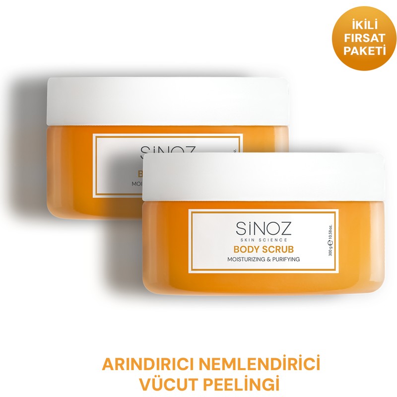 Sinoz Body Scrub Besleyici Arındırıcı Nemlendirici Vücut Peelingi (2 X 300 GR)
