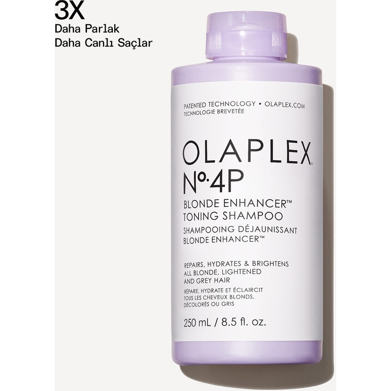 OLAPLEX Nº.4P Blonde Enhancer Toning Shampoo - Renk Koruyucu & Bağ Güçlendirici Mor Şampuan - 250 ML