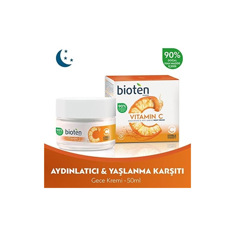 Karokstore Bioten Vitamin C Aydınlatıcı & Yaşlanma Karşıtı Gece Kremi 50 ml