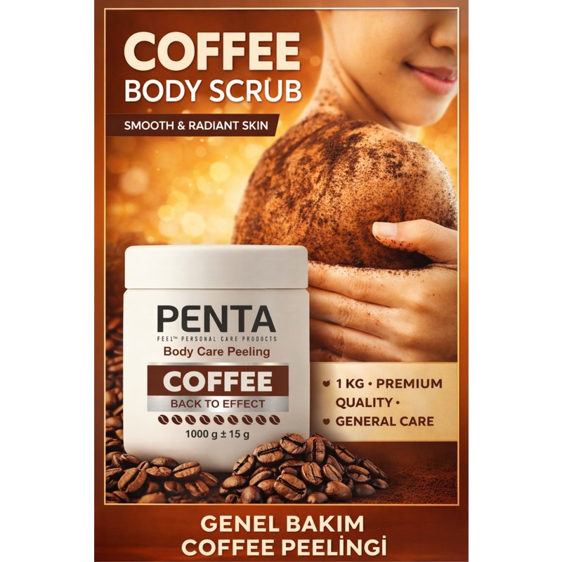 Penta Coffee Body Care, Akne ve Batık Karşıtı Vücut Bakım Peeling 1kg.