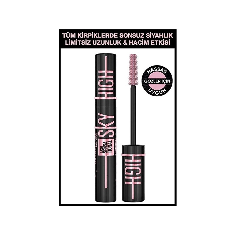 Luua Maybelline New York Lash Sensational Sky High Cosmic Black Maskara Hacim Verici Büyük Boy