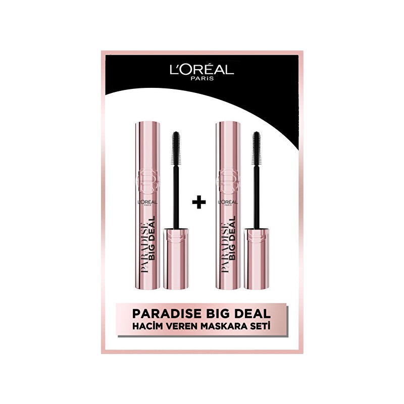 Luua L'oreal Paris Paradise Big Deal Maskara - Siyah Ikili Set