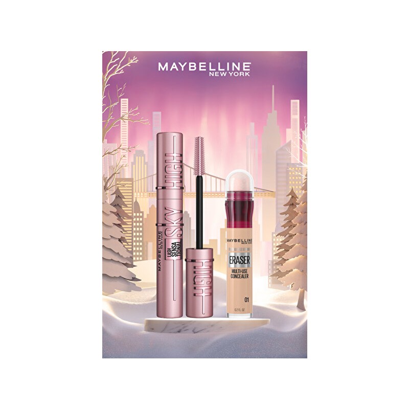 Luua Maybelline New York Lash Sensational Sky High Maskara & Instant Anti Age Eraser Kapatıcı - 01 Light