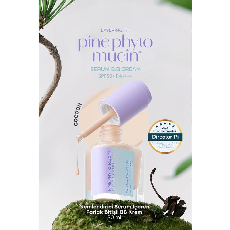 MISSHA Kadife Bitişli Serum BB MISSHA Layering Fit Pine Phyto Mucin Serum BB Cream SPF50+ PA++++ (Cocoon)