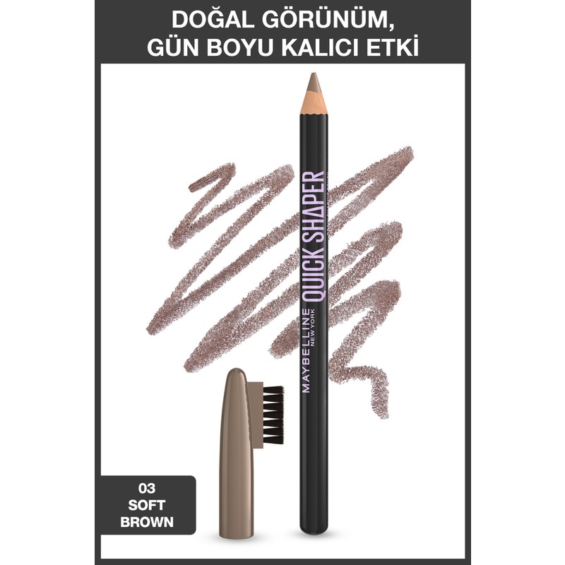 Maybelline New York Maybelline Ny Quick Shaper Kaş Şekillendirici Kalem - 03 Soft Brown