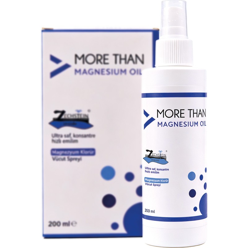 More Than Magnezyum Yağı - Kas ve Eklem Rahatlatıcı Etki, 200 ml, Unisex, Doğal Zechstein Deniz Tuzu ile Zenginleştirilmiş