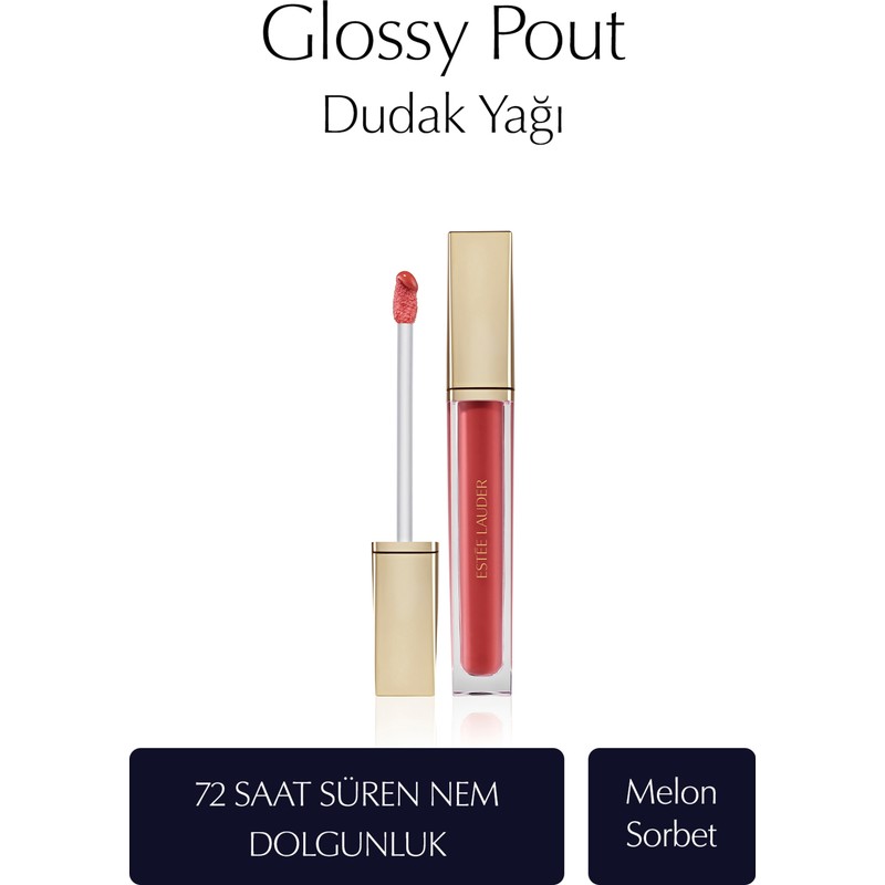Estee Lauder Glossy Pout Dudak Yağı - Renk: Melon Sorbet