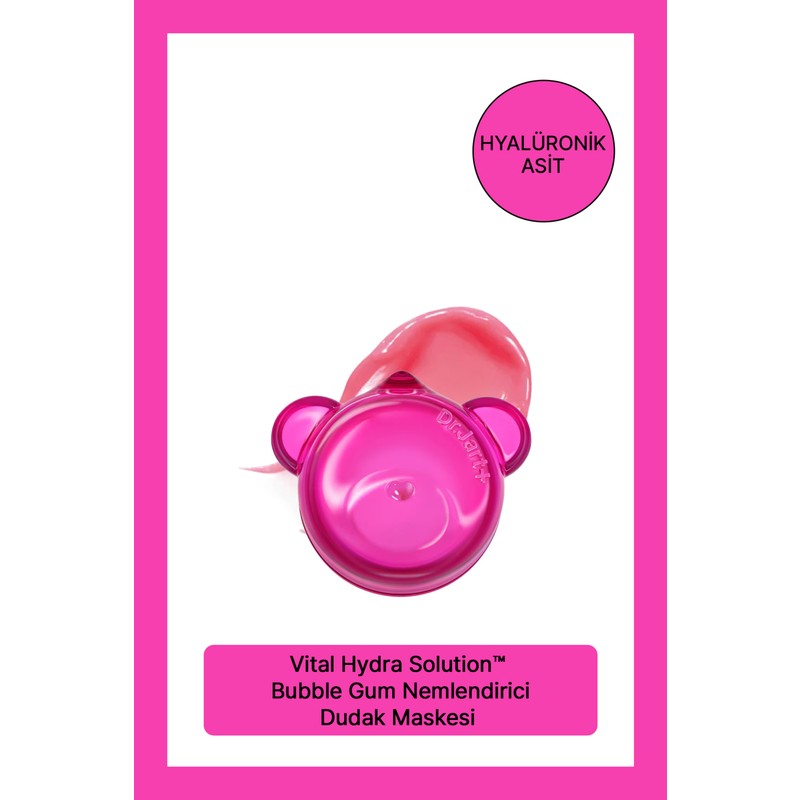 Dr. Jart+ Vital Hydra Solution™ Bubble Gum Nemlendirici Dudak Maskesi 1 Adet Parlak Hyalüronik Asit İçerir
